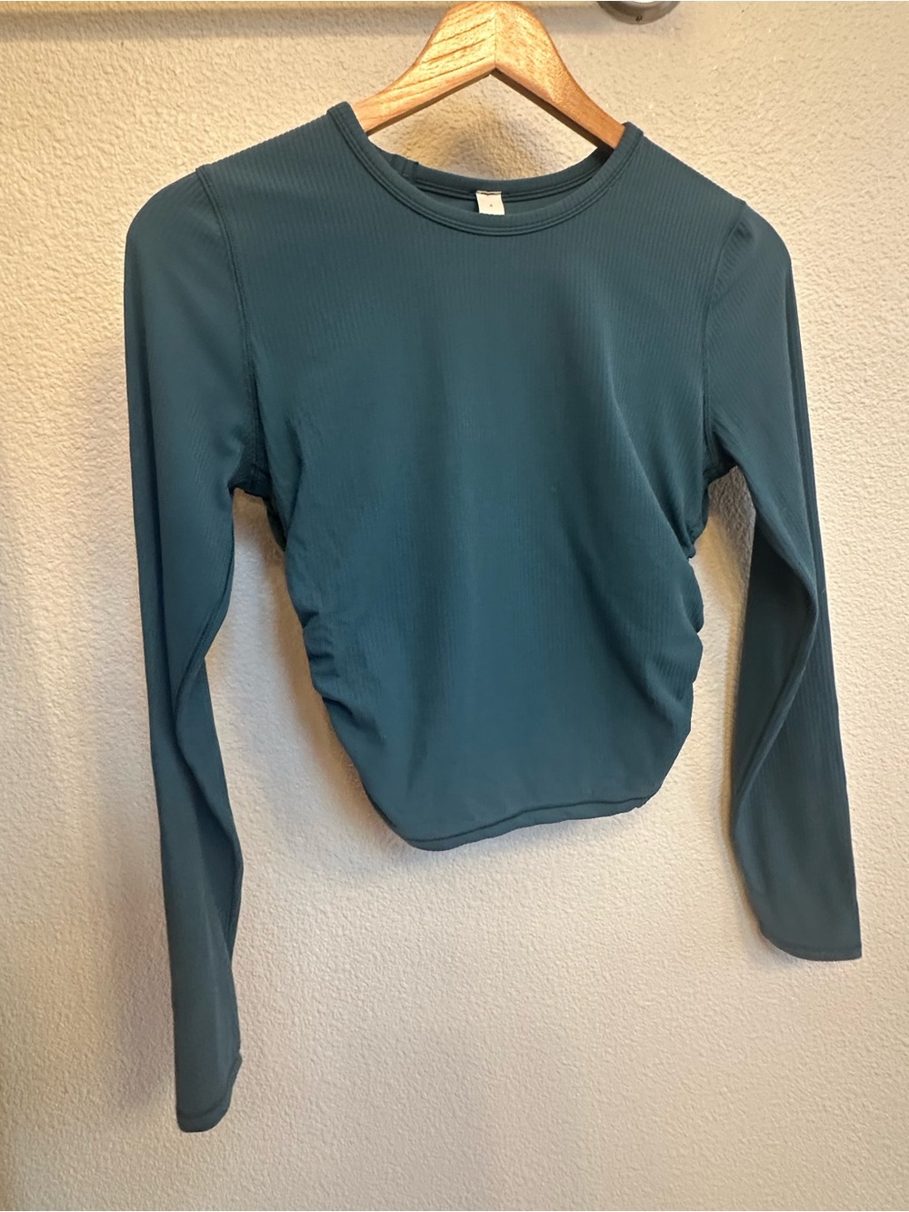 Lululemon Ribbed Long-Sleeve Top in Teal